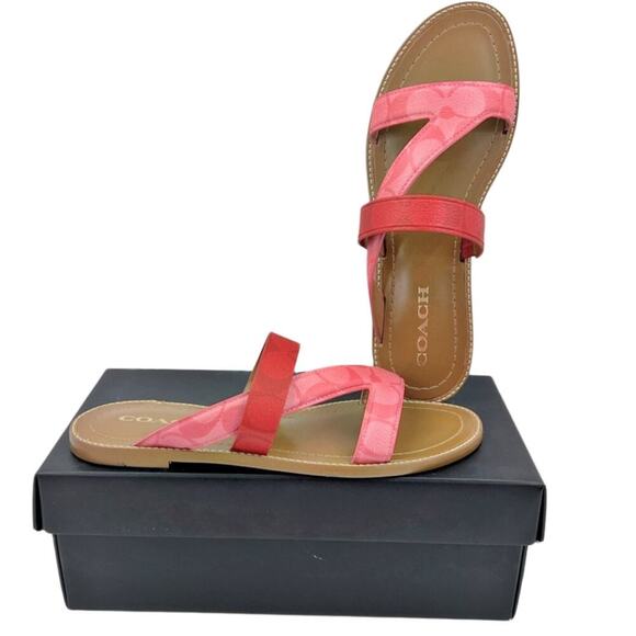 COACH SLIP ON SANDALS PINK HARLAN SIZES 9, 10, & 11 - Picture 1 of 6